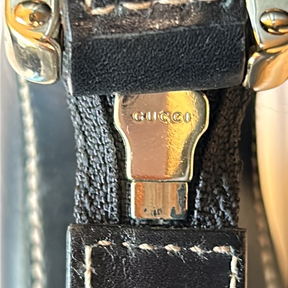 Gucci Crest Leather & Canvas Hobo Bag AUTHENTIC - Picture 7 of 16